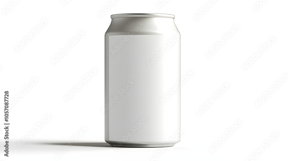 Soda can with a blank label allowing full customization of the design Soda can with a blank label allowing full customization of the design