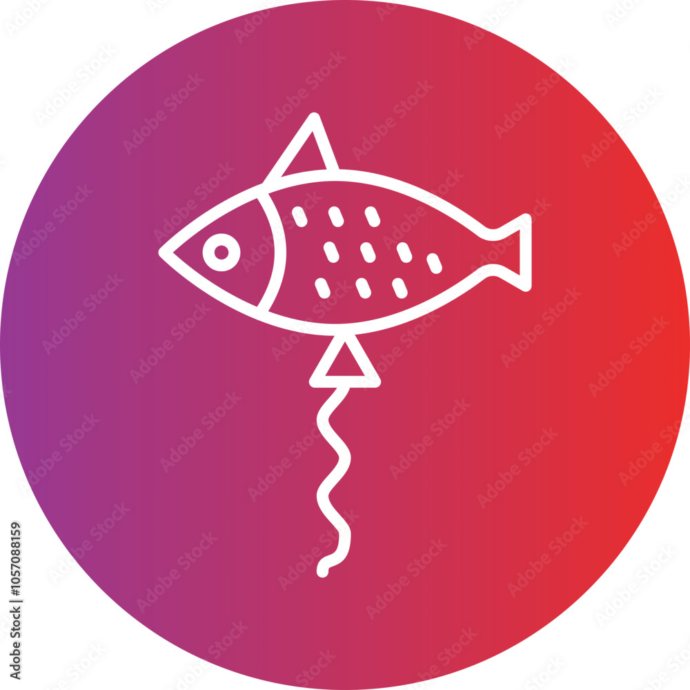 Fish Balloon Icon Style