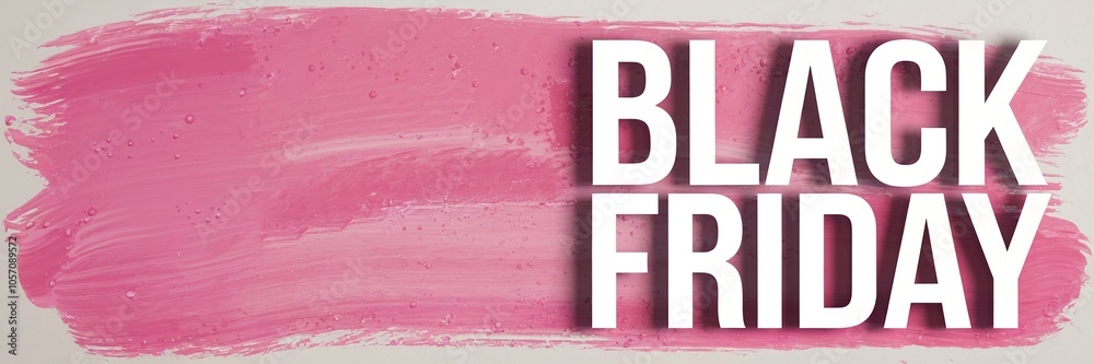 Abstract Black Friday sale banner with bold text on pink and black brush strokes background. Abstract Black Friday sale banner with bold text on pink and black brush strokes background.