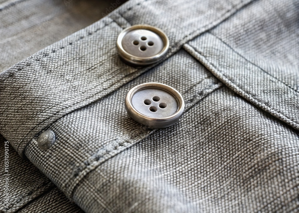 Gray and White Button Details on Trousers - Fashion Photography Showcase Gray and White Button Details on Trousers - Fashion Photography Showcase