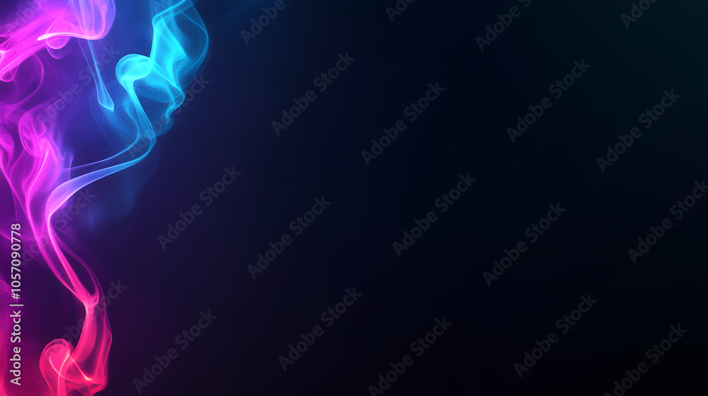 Fototapeta premium Abstract Neon Smoke on Dark Background
