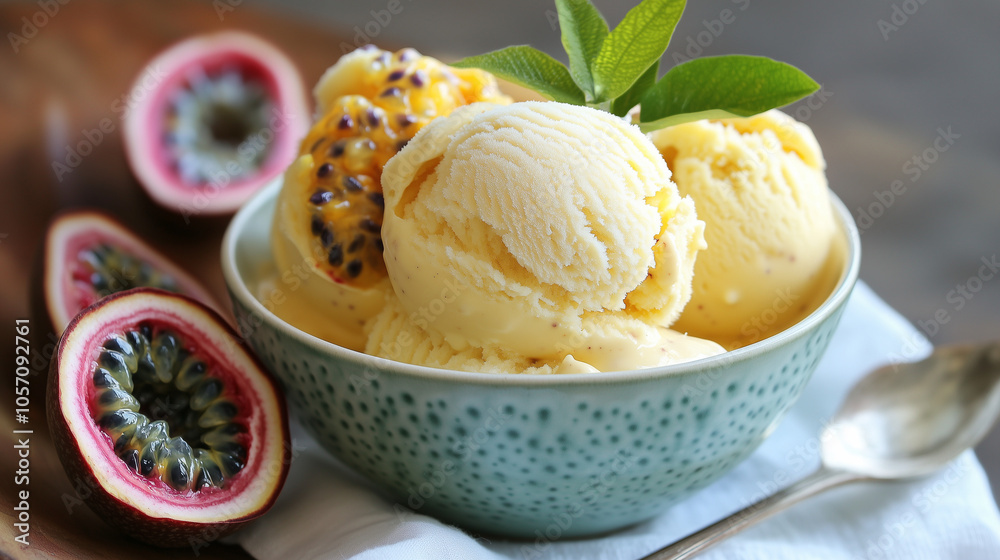 Passion Fruit Ice Cream Delight Passion Fruit Ice Cream Delight
