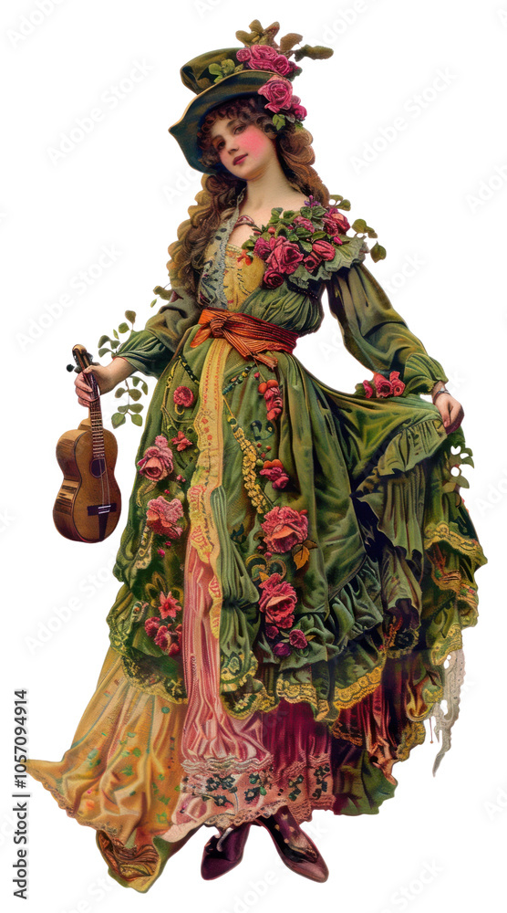 Fototapeta premium PNG Hippie victorian clothing romantic.