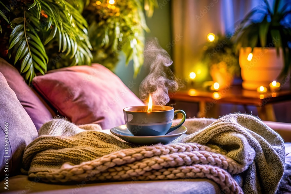Happy Couple Relaxing at Home in Cozy Atmosphere - Macro Photography of Intimate Moments and Comfort Happy Couple Relaxing at Home in Cozy Atmosphere - Macro Photography of Intimate Moments and Comfort