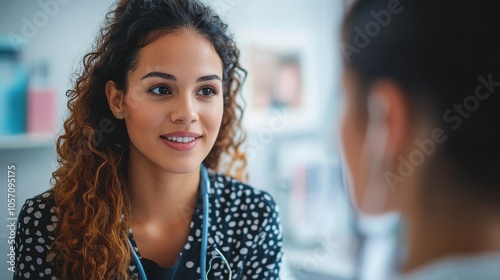 Compassionate doctor consulting with a patient in a private examination room