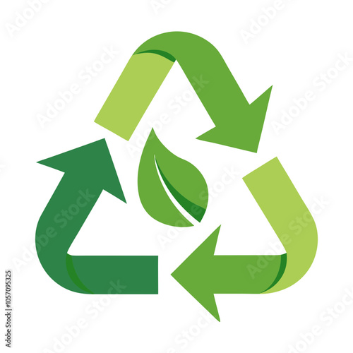 recycling symbol leaves icon