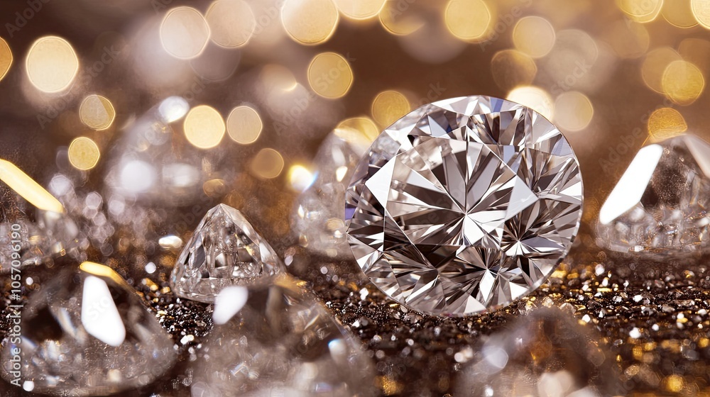Fototapeta premium crystal on abstract background 