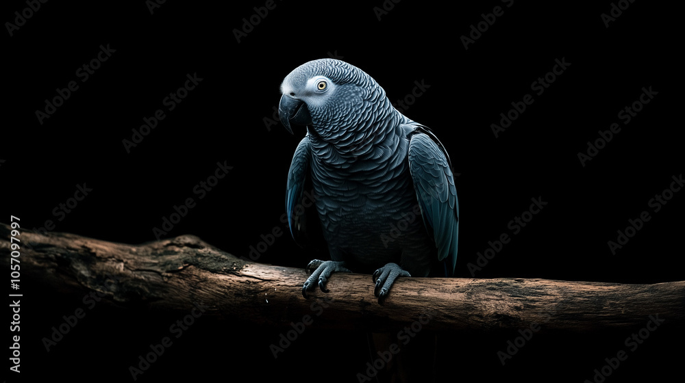 Obraz premium African gray parrot portrait photo