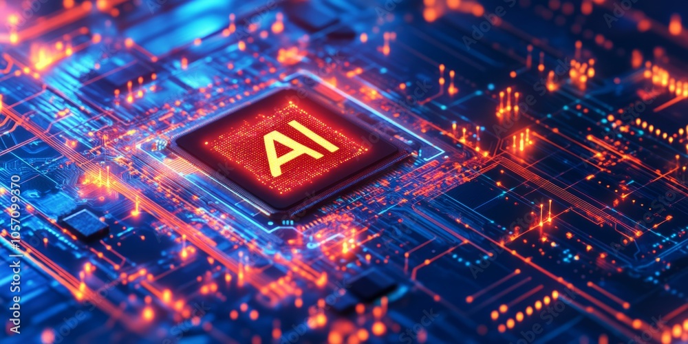 Abstract futuristic digital technology background with glowing hologram text Abstract futuristic digital technology background with glowing hologram text