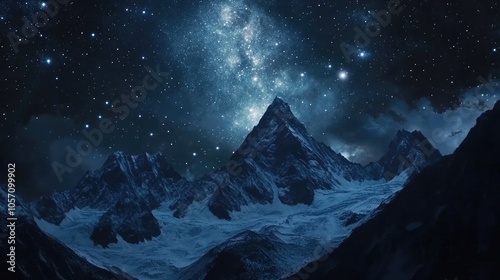 A beautiful time-lapse of stars moving over mountain peaks, highlighting the vastness and depth of the cosmic night sky