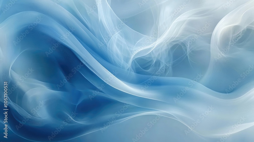 Abstract blue background featuring smooth wave lines and design space incorporating light white and sky blue hues in high resolution styled for copy space Abstract blue background featuring smooth wave lines and design space incorporating light white and sky blue hues in high resolution styled for copy space