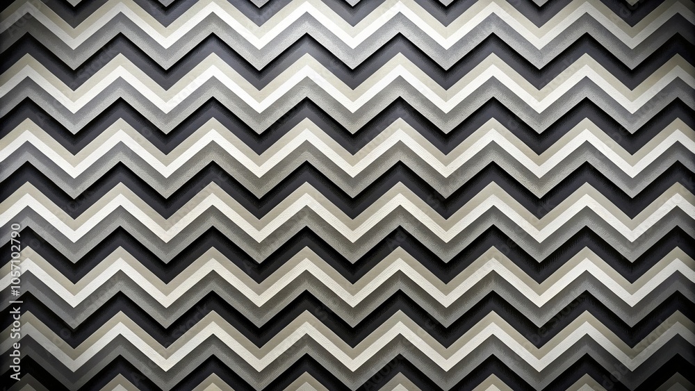 Geometric black and white chevron wallpaper with alternating light and dark gray patterns, creating a dynamic and modern aesthetic, geometric patterns, home design, chevrons, grey tones, art Geometric black and white chevron wallpaper with alternating light and dark gray patterns, creating a dynamic and modern aesthetic, geometric patterns, home design, chevrons, grey tones, art