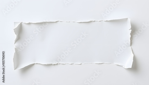 white paper ripped message torn isolated with white shades, png