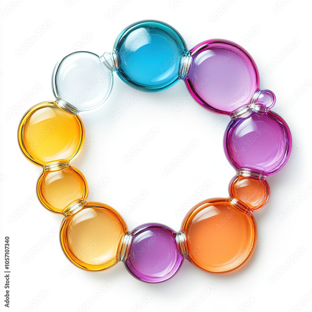 Colorful liquid bubbles, cut out isolated on white background, transparent PNG Colorful liquid bubbles, cut out isolated on white background, transparent PNG