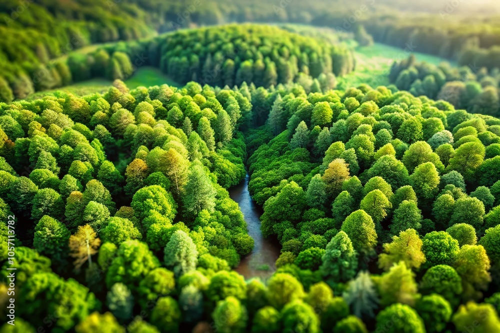 Lungs in the Forest: Aerial Tilt-Shift View of Nature's Breath, Symbolizing Clean Air and CO2 Reduction Lungs in the Forest: Aerial Tilt-Shift View of Nature's Breath, Symbolizing Clean Air and CO2 Reduction