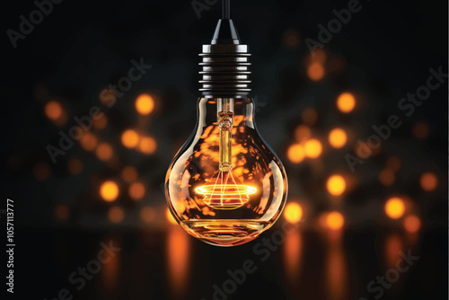 Edison lamps different shapes in retro style in the interior, vintage style decor for cafe and bar
