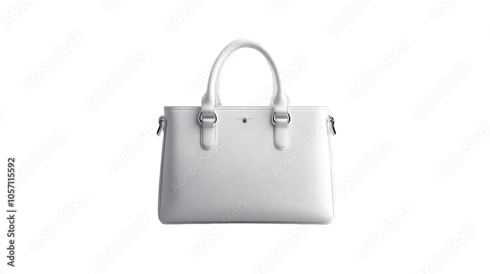 Elegant white handbag, a stylish accessory for fashionable women Elegant white handbag, a stylish accessory for fashionable women