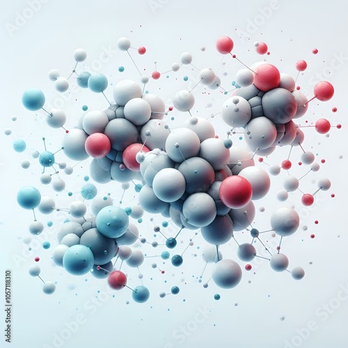 molecules on white background