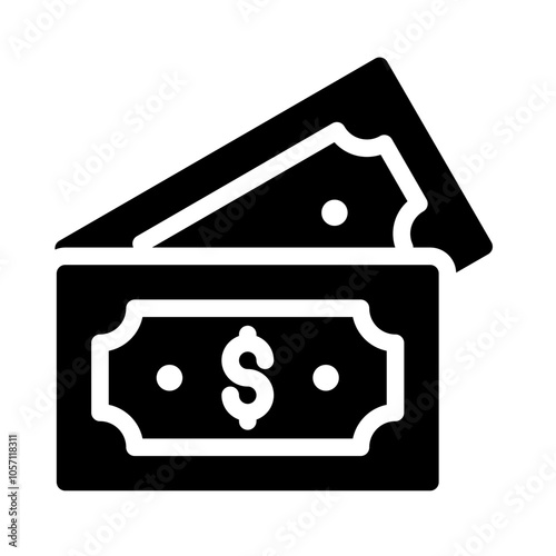 Icon Money Cash With Style Glyph