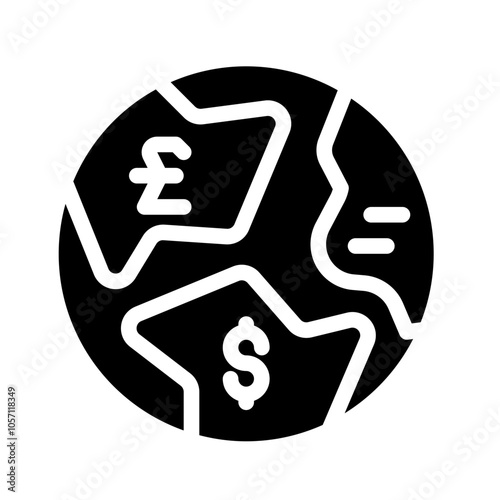 Icon Global Currency With Style Glyph