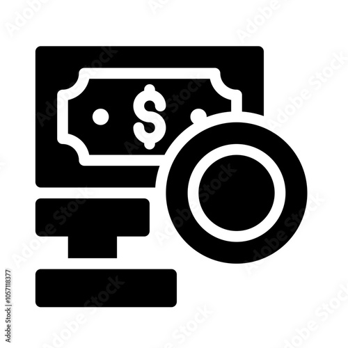 Icon Money Coin With Style Glyph