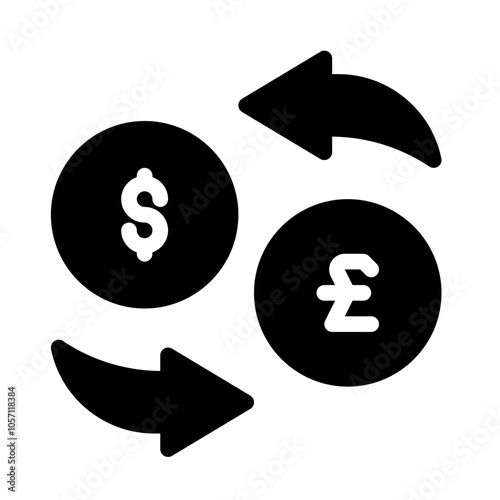Icon Currency Exchange With Style Glyph