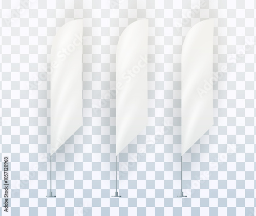 Outdoor Feather Banner  Flag, Standee Advertising Banner Shield. Mockup, Template