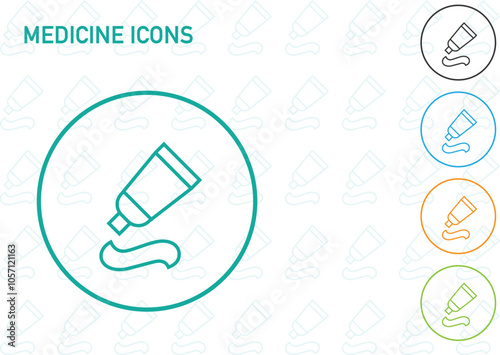 ointment, cream medicine, cream ointment, Medical icons and symbols minimal icon for medical and medicine icons
