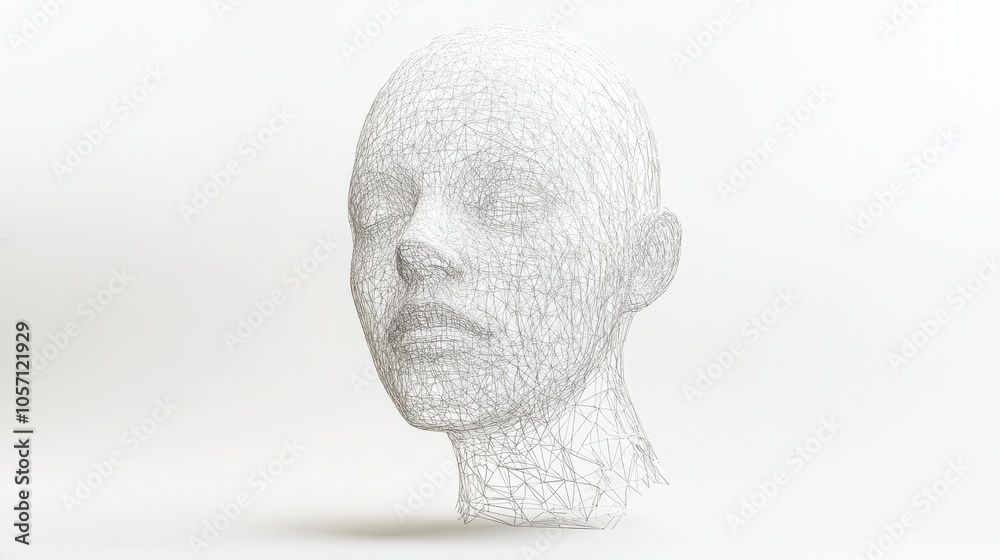 3d rendered illustration of a head 3d rendered illustration of a head