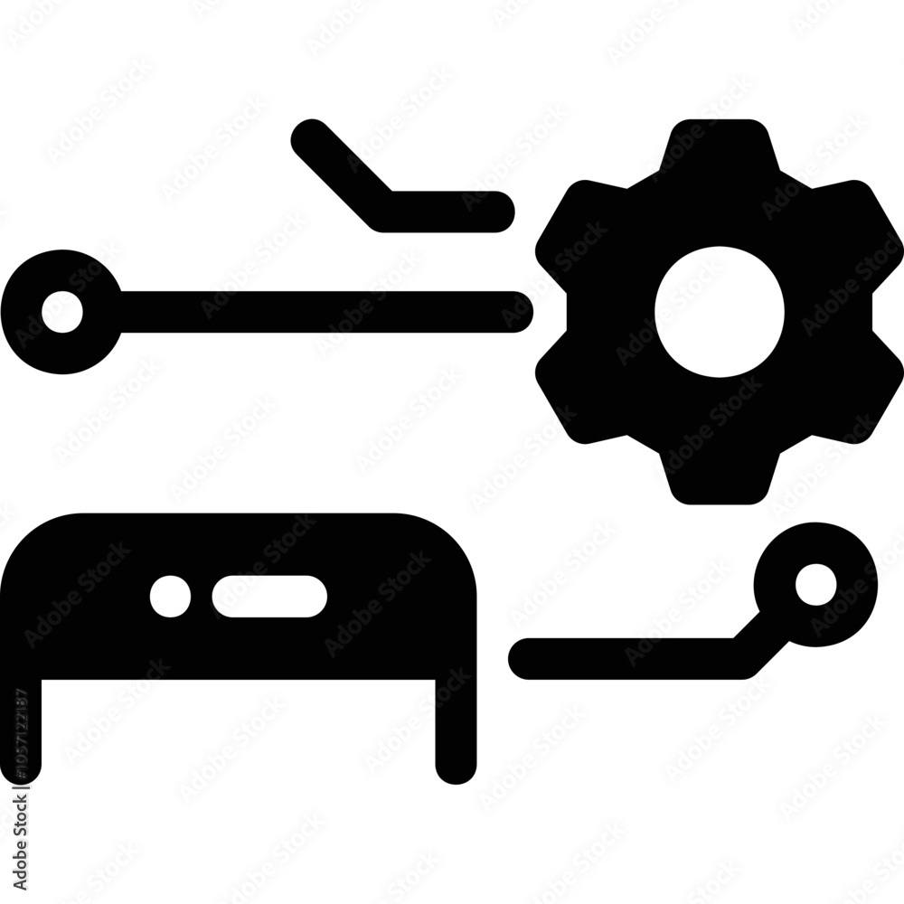Simple vector icon smartphone, setting Simple vector icon smartphone, setting