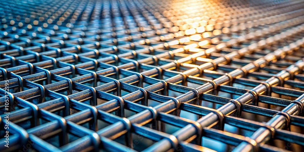 Fototapeta premium Metal Grid Design Pattern for Modern Textures and Backgrounds