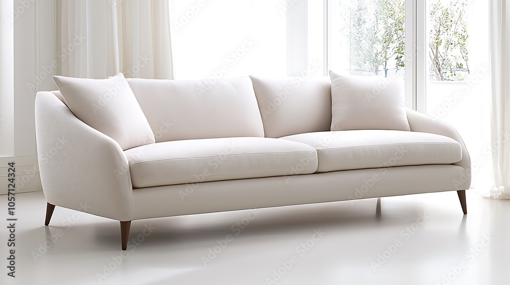 Elegant white sofa perfect for modern living spaces and interior design inspirations to enhance your home decor Elegant white sofa perfect for modern living spaces and interior design inspirations to enhance your home decor