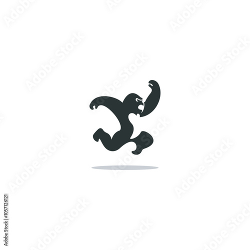 gorilla silhouette logo design vector illustration