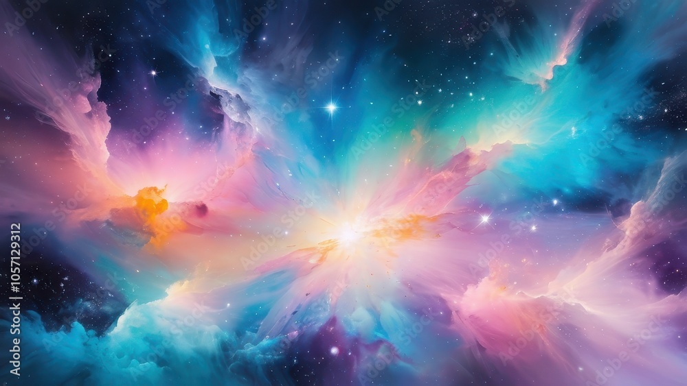 A mesmerizing cosmic scene featuring vibrant clouds and shimmering stars, perfect for fantasy and space-themed projects A mesmerizing cosmic scene featuring vibrant clouds and shimmering stars, perfect for fantasy and space-themed projects