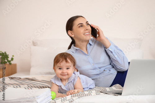 Young happy business mother...