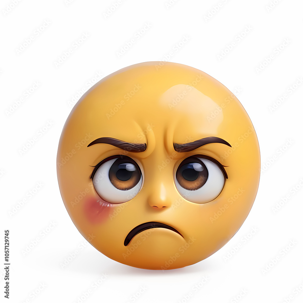 Sad angry 3d Emoji face expression Sad angry 3d Emoji face expression