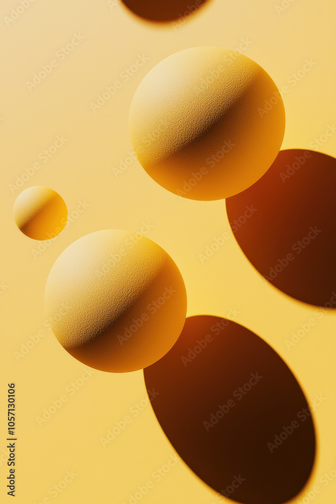 Dynamic Spherical Abstract Art: A Modern Minimalist Design with Warm Tones and Textured Gradients