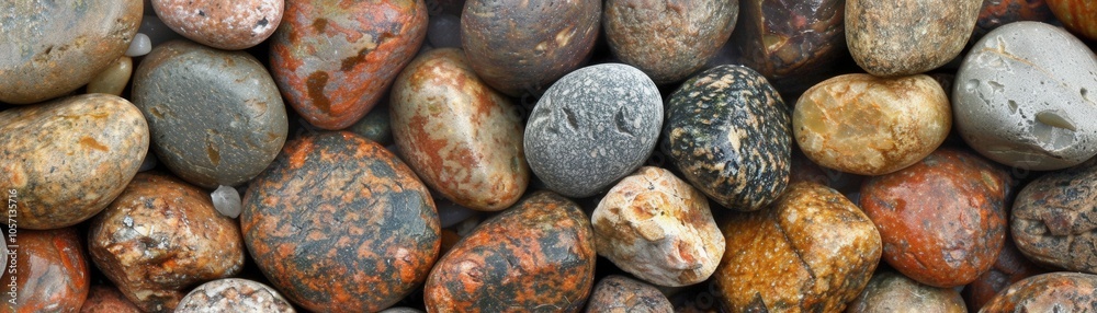 A bunch of rocks with different colors and sizes A bunch of rocks with different colors and sizes