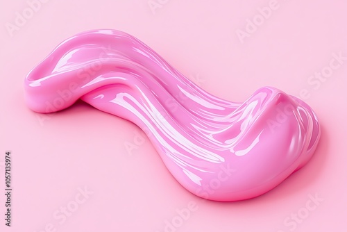 Pink slime flowing on a light pink background, creating a visually appealing abstract illustration