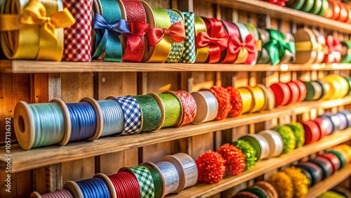 Wallpaper Mural Multicolored Rolls with Ribbons in Low Light Photography for Craft and Decor Inspiration Torontodigital.ca