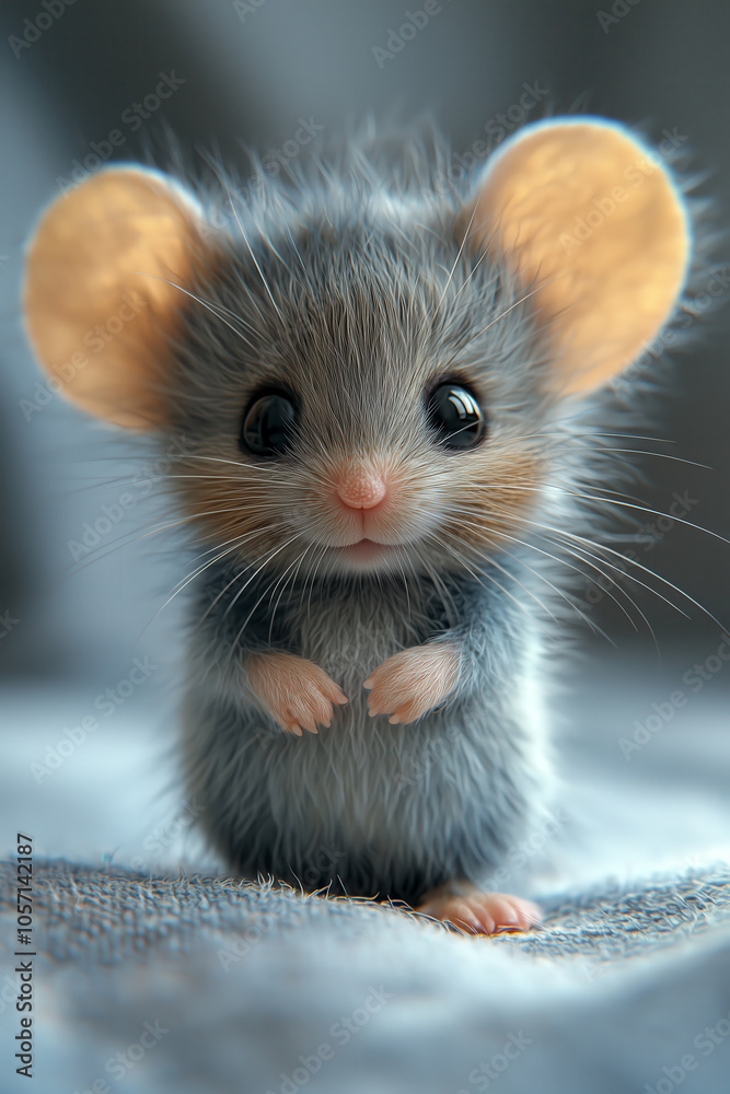 Sassy Tiny Mouse with Playful Expression and Charming Personality Sassy Tiny Mouse with Playful Expression and Charming Personality