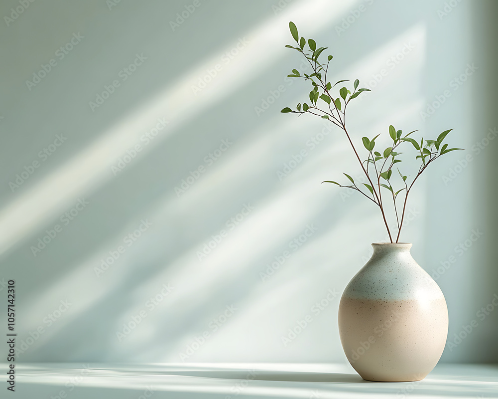 Elegant Ceramic Vase in Minimalistic Setting