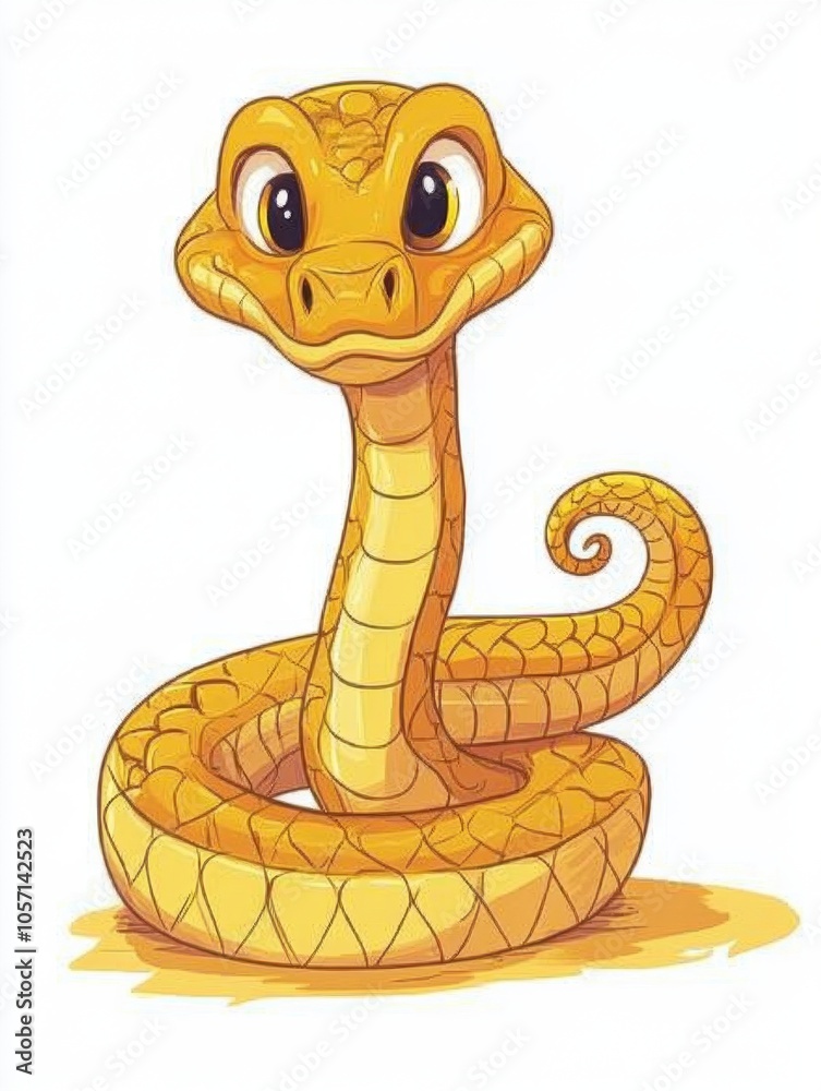 Fototapeta premium Cartoon Snake Illustration