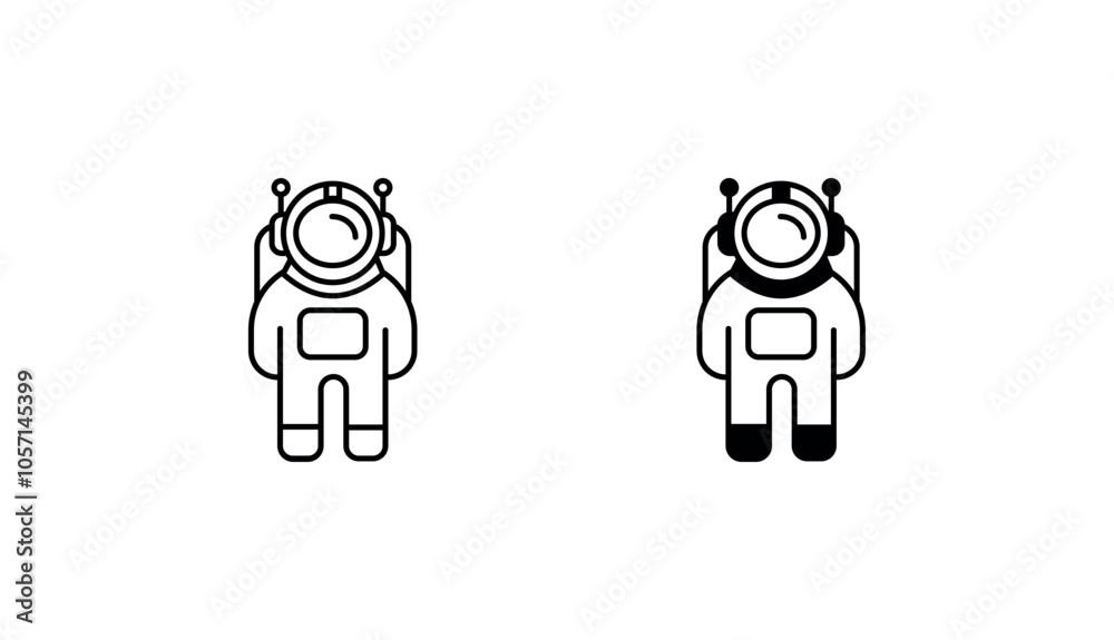 Space Suit icon design with white background stock illustration Space Suit icon design with white background stock illustration