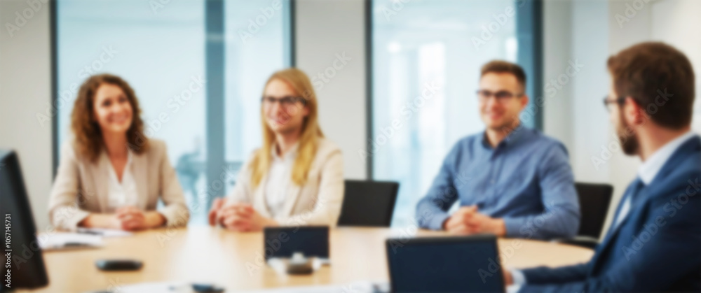 Blurred background of a team committed to continuous learning and development, bussiness and meeting Blurred background of a team committed to continuous learning and development, bussiness and meeting