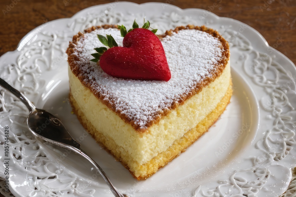 A heart-shaped cake with strawberries, raspberries, blueberries on top. Glazed cake for Valentine's day, wedding, birthday, mother's day. A heart-shaped cake with strawberries, raspberries, blueberries on top. Glazed cake for Valentine's day, wedding, birthday, mother's day.