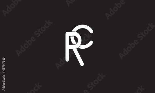 RC, CR, R , C , Abstract Letters Logo Monogram	