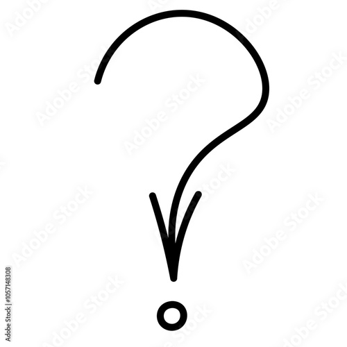 question mark arrow
