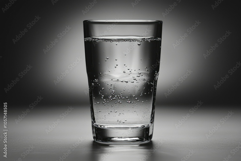 A Glass of Sparkling Water with Bubbles A Glass of Sparkling Water with Bubbles