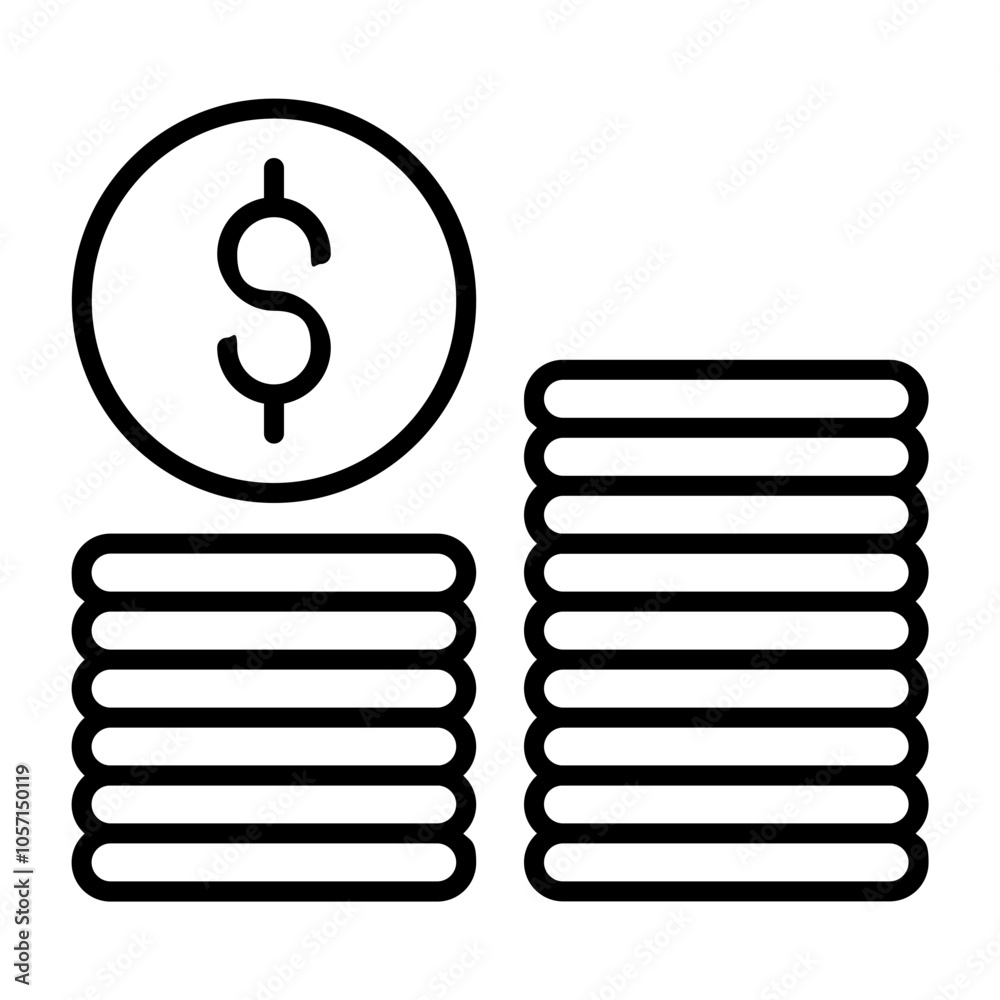 Coins icon, vector illustration Coins icon, vector illustration